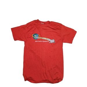 Vintage 1989 NASA National Jamboree Boy Scouts Camp Red M Shirt Single Stitch
